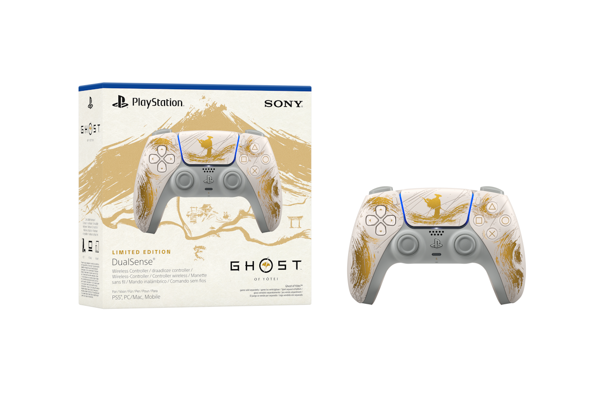 PS5 Dualsense Wireless Controller Ghost of Yotei Gold Limited Edition slika