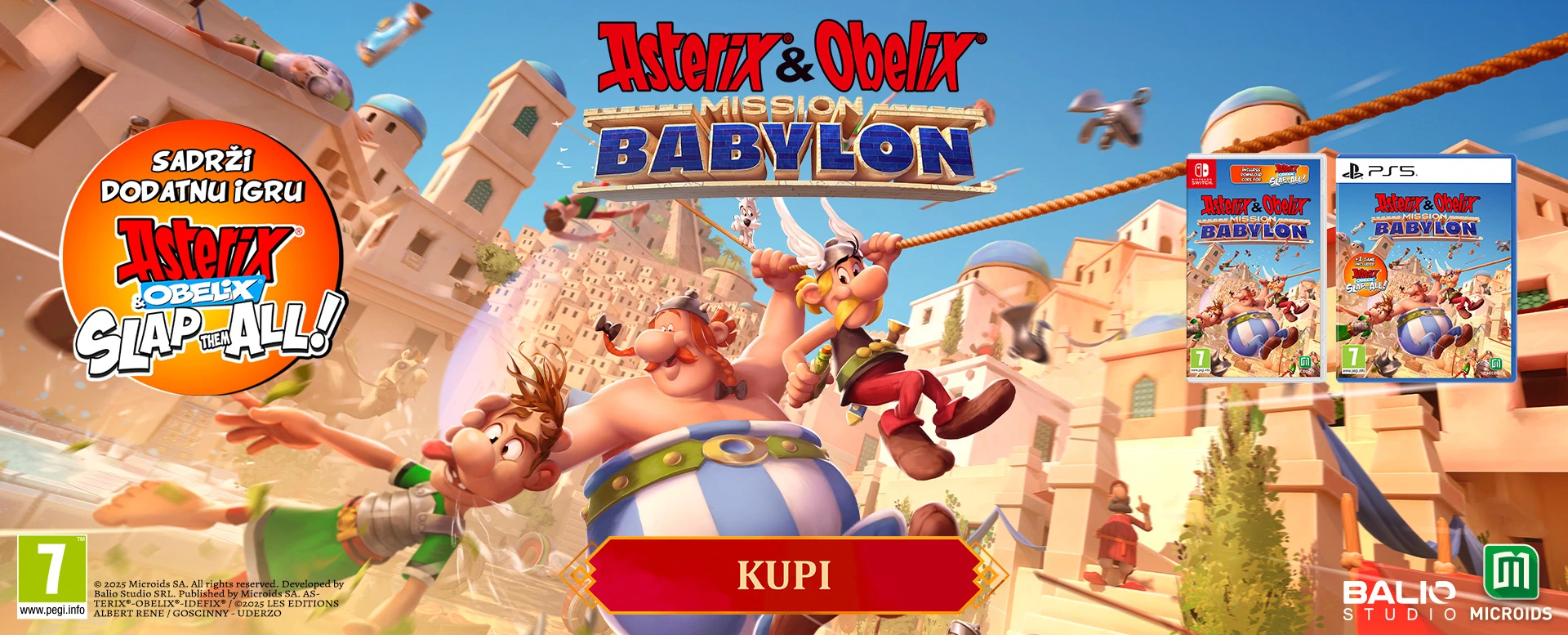 Ovoga puta naši junaci <b>Asterix & Obelix</b> napuštaju svoje voljeno selo i kreću na dugo putovanje kroz Partijsko Carstvo — udaljeno kraljevstvo koje je na meti rimske invazije.