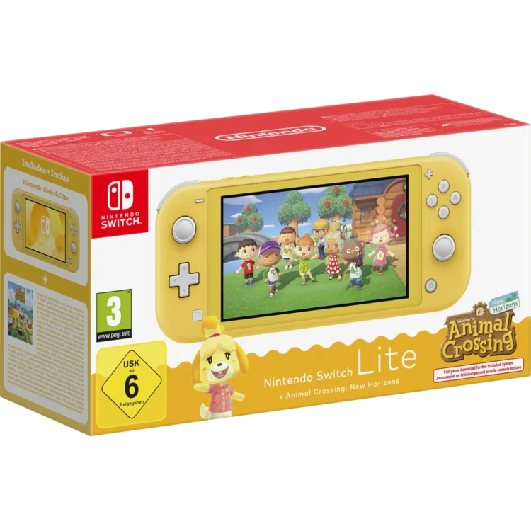 Nintendo Switch Lite yellow Animal Crossing New Horizons