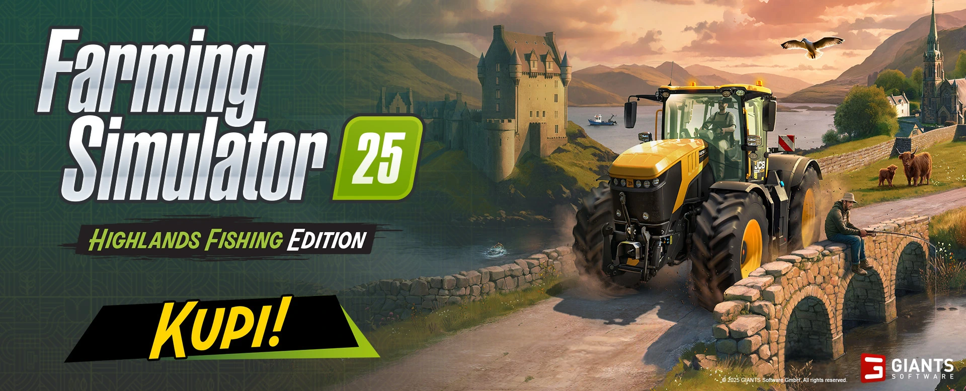 <b>Farming Simulator 25: Highlands Fishing Edition</b> donosi u paketu hvaljeni glavni naslov i ekspanziju Highlands Fishing.