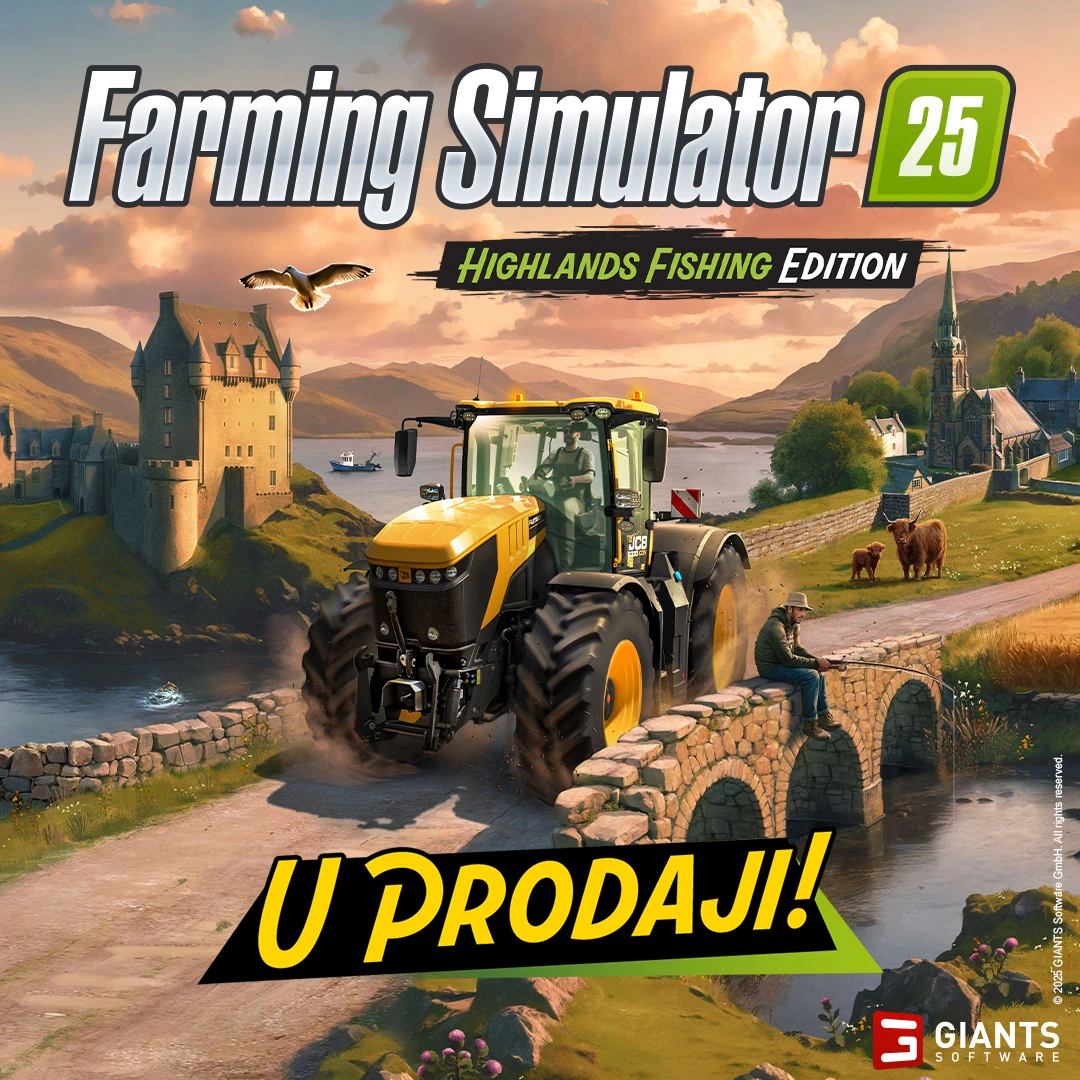 <b>Farming Simulator 25: Highlands Fishing Edition</b> donosi u paketu hvaljeni glavni naslov i ekspanziju Highlands Fishing.