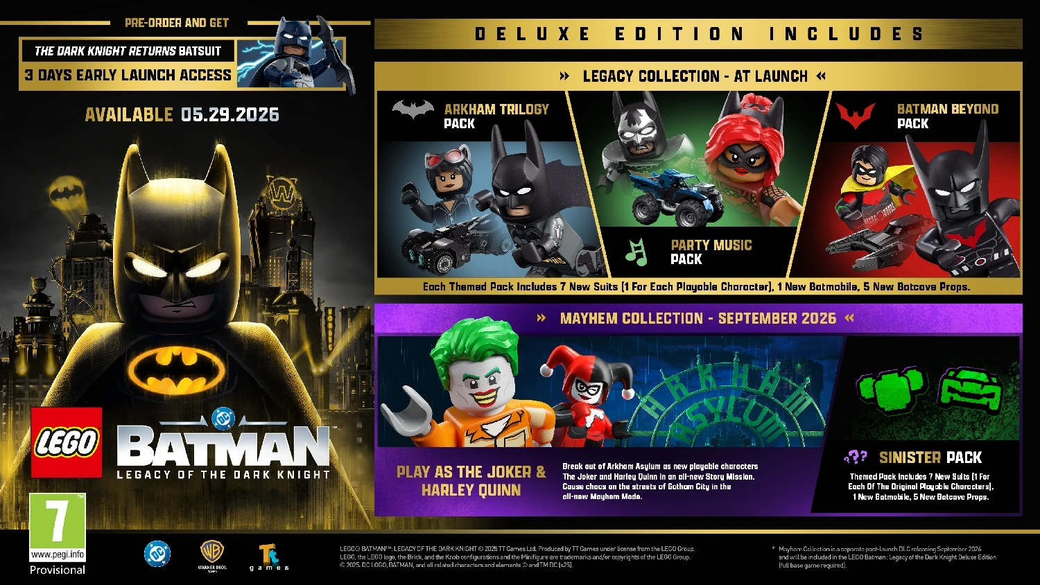 LEGO Batman Legacy of The Dark Knight deluxe Edition playstation 5 detalji