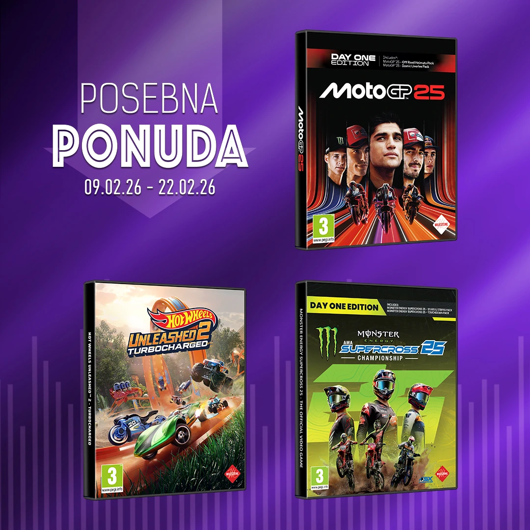 Posebna ponuda <b>Milestone</b> igara po nižim cijenama do <b>22.02.2026.</b> ili do isteka zaliha!