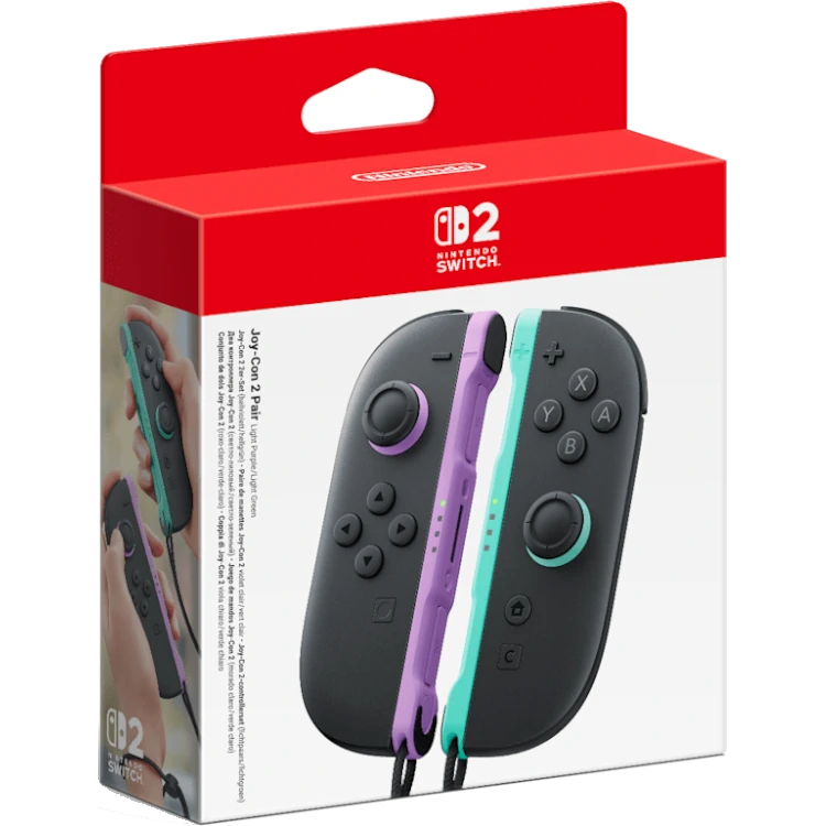 nintendo switch 2 joycon svijetlo ljubicasti i zeleni