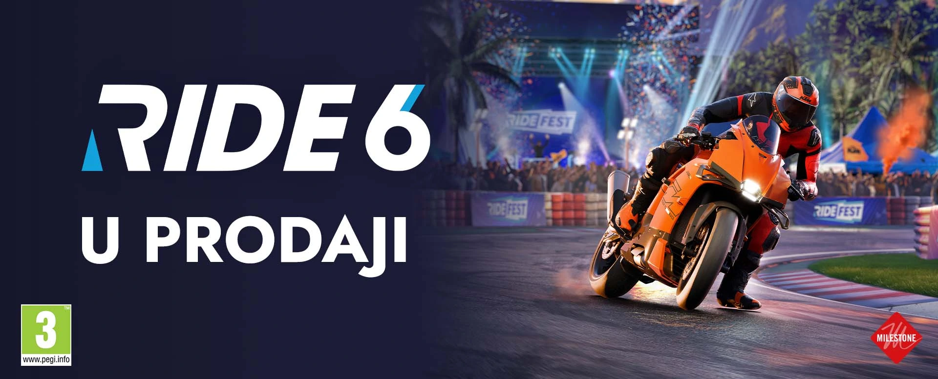 <b>RIDE 6</b> je više od obične vožnje – to je putovanje! Osjeti uzbuđenje dvaju kotača kao nikada prije, u prodaji.