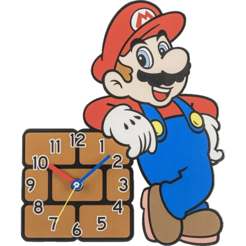 Super Mario and Brick Metal Wall Clock
