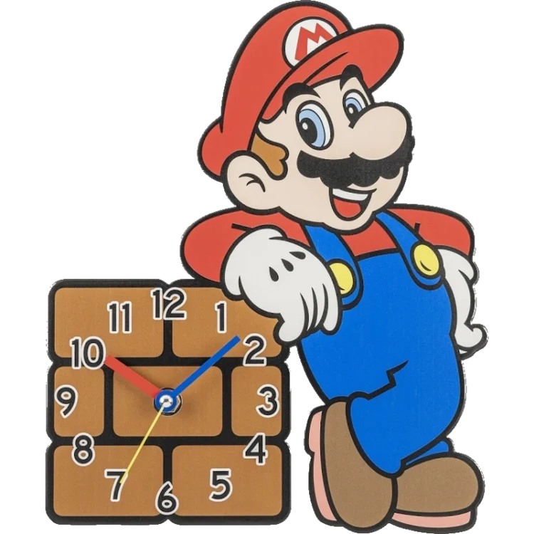 Super Mario and Brick Metal Wall Clock