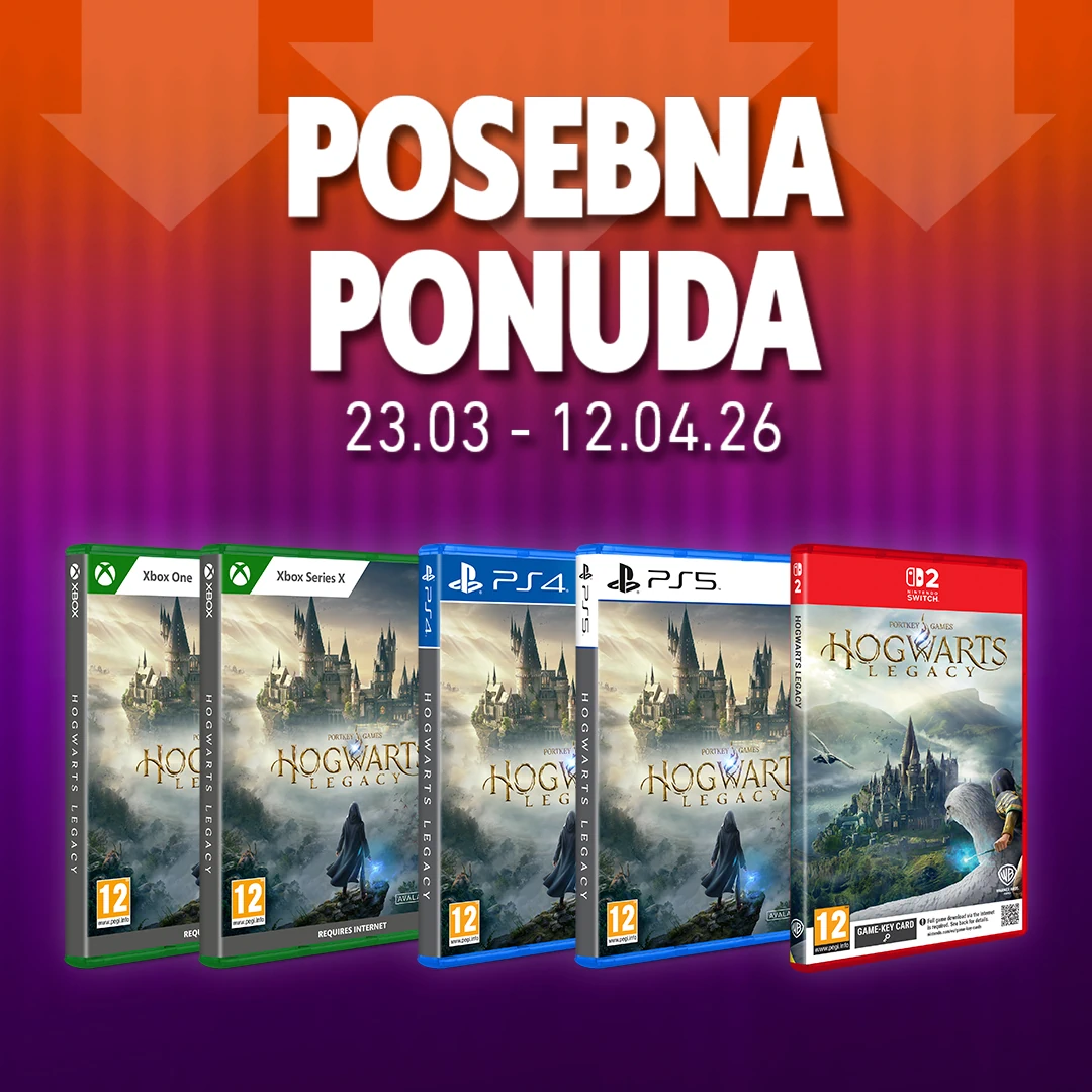 Posebna ponuda igre Hogwarts Legacy, iskoristi priliku do 12.04.2026. ili do isteka zaliha!