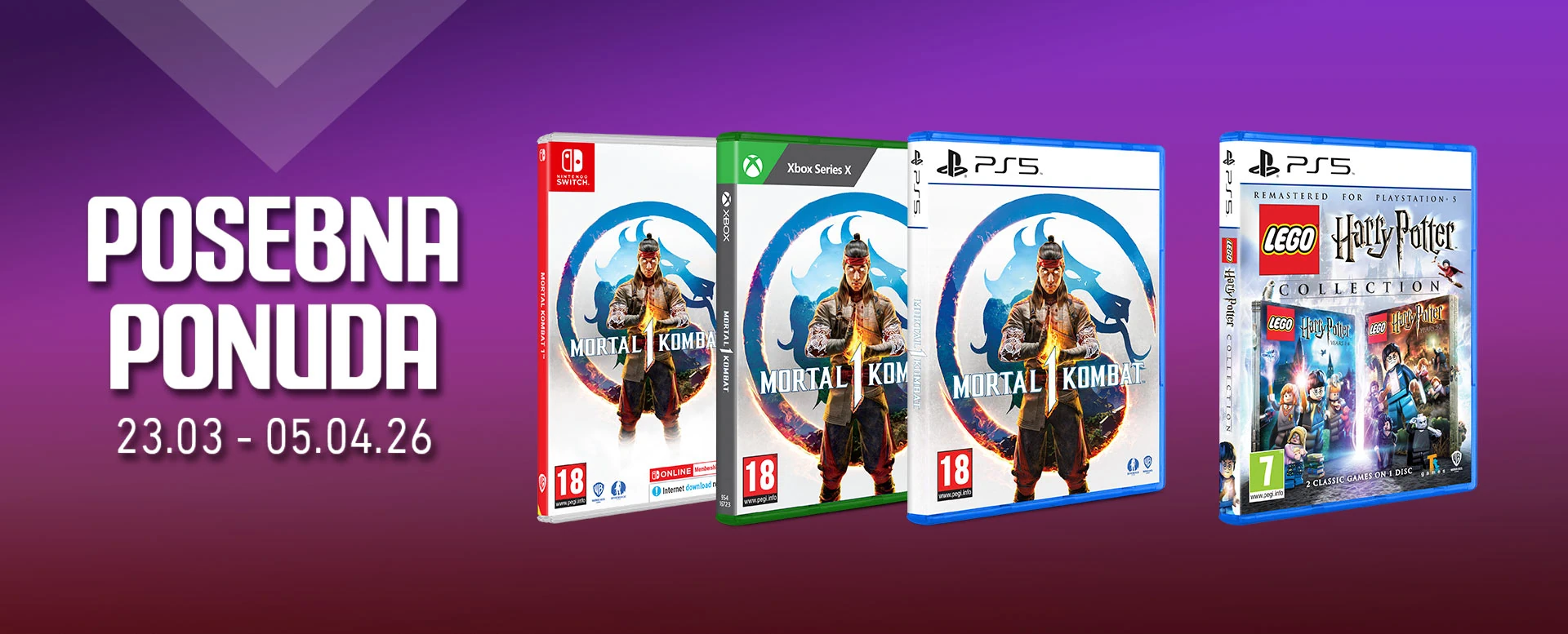 Posebna ponuda igre Mortal Kombat 1, iskoristi priliku do 05.04.2026. ili do isteka zaliha!