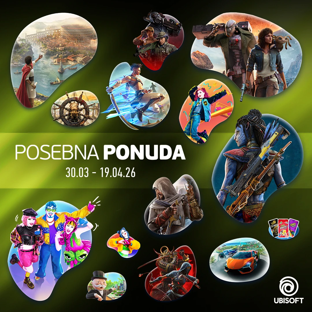 Posebna ponuda <b>Ubisoft igara</b>, iskoristi priliku do 19.04.2026. ili do isteka zaliha!