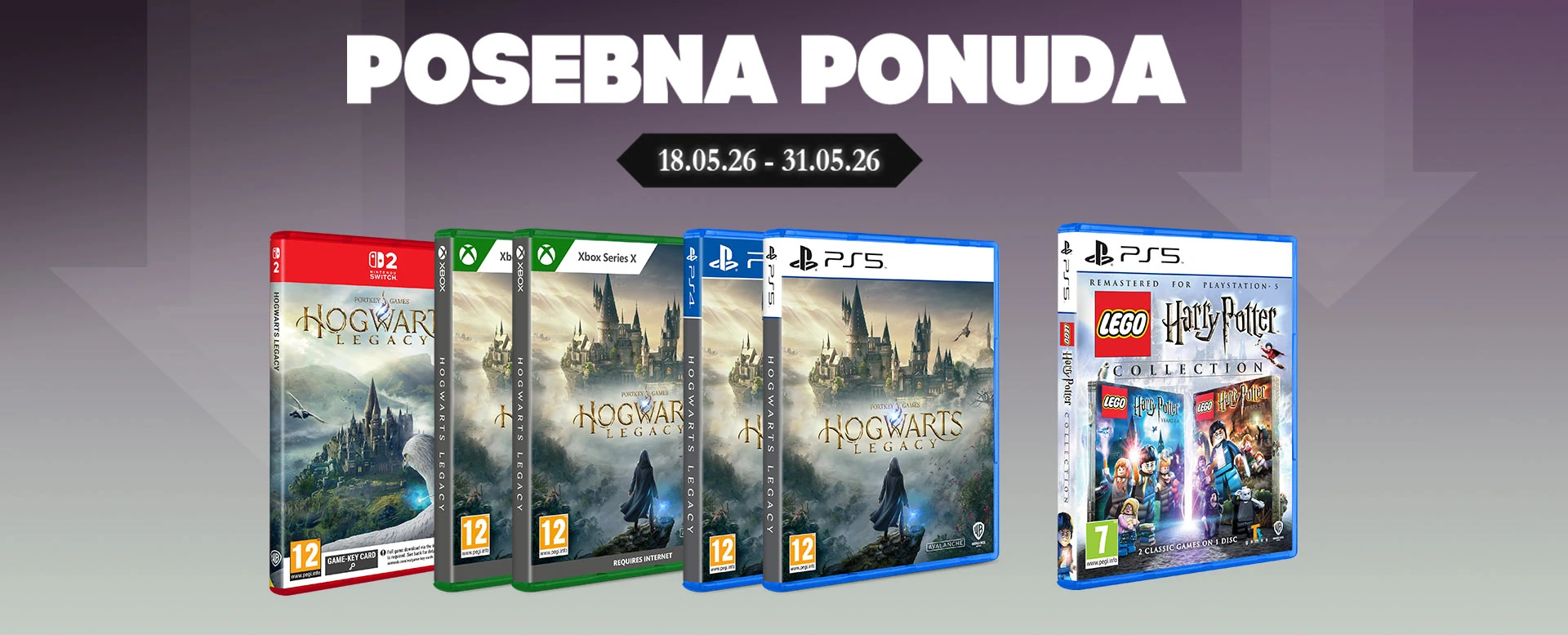 Posebna ponuda <b>Warner Bros</b> hit igara po sniženoj cijeni, akcija traje do 31.05.2026. ili do isteka zaliha!