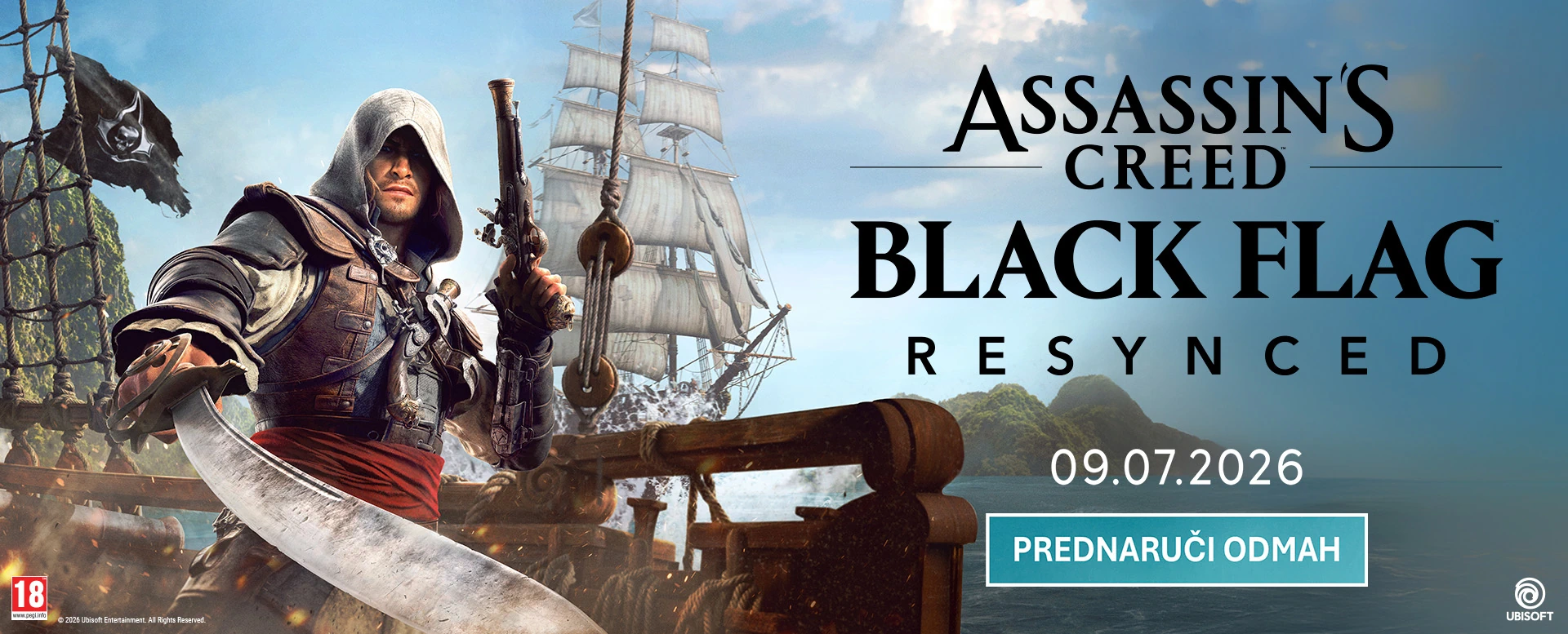 Postani strah i trepet među piratima u <b>Assassin's Creed Black Flag Resynced</b> izdanju, prednaruči sada!