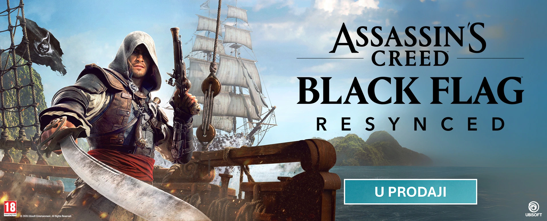 Postani strah i trepet među piratima u <b>Assassin's Creed Black Flag Resynced</b> izdanju, u prodaji!