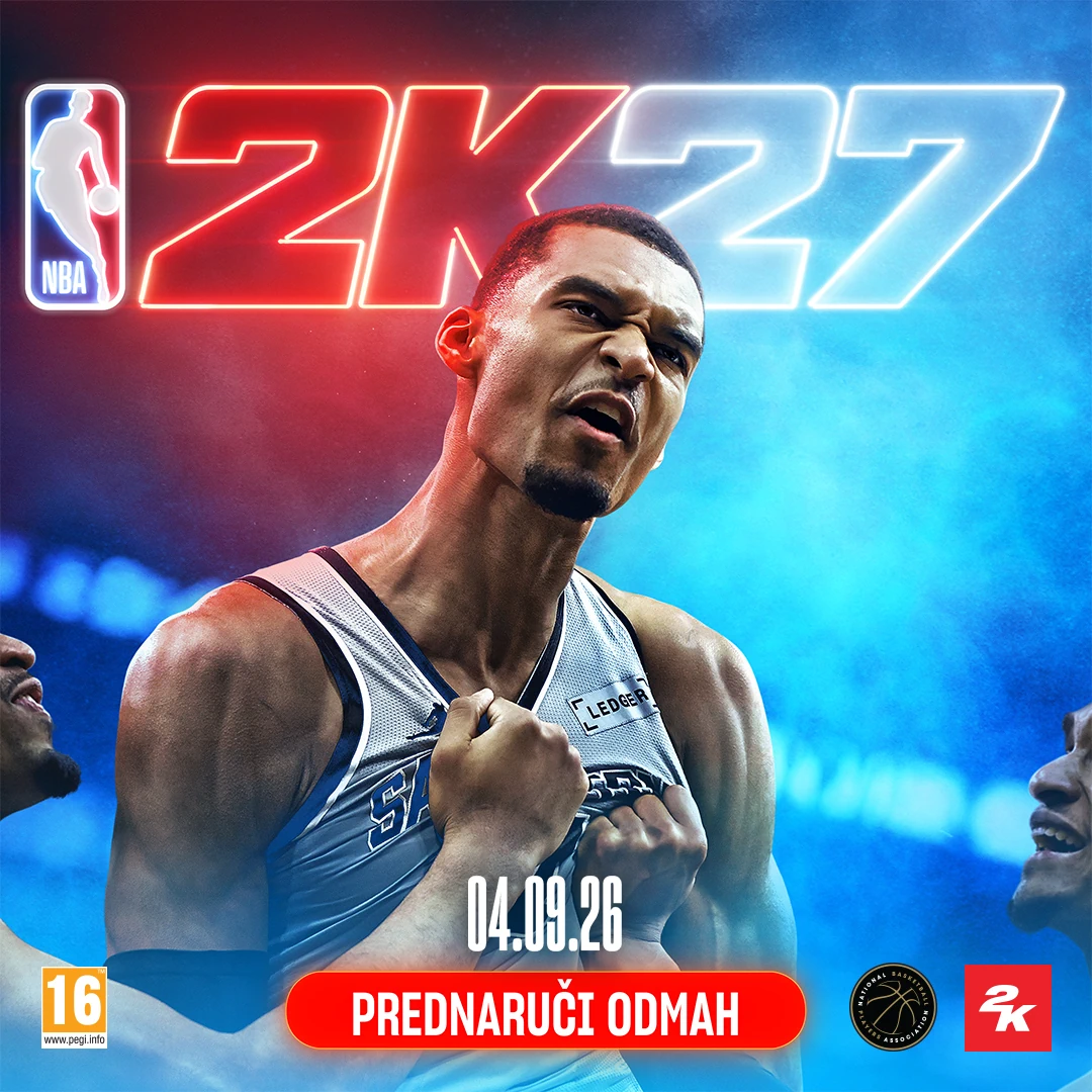U <b>NBA 2K27</b> borba za vrh nikada ne prestaje, prednaruči sada, datum izlaska 04.09.2026.