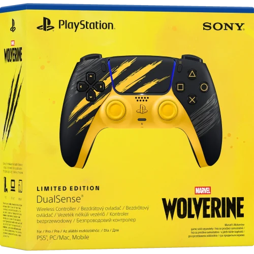 PS5 Dualsense Wireless Controller Marvel’s Wolverine Battle Yellow Limited Edition