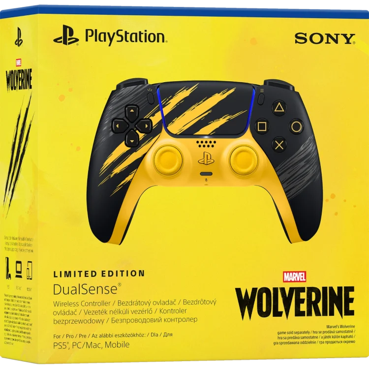 PS5 Dualsense Wireless Controller Marvel’s Wolverine Battle Yellow Limited Edition