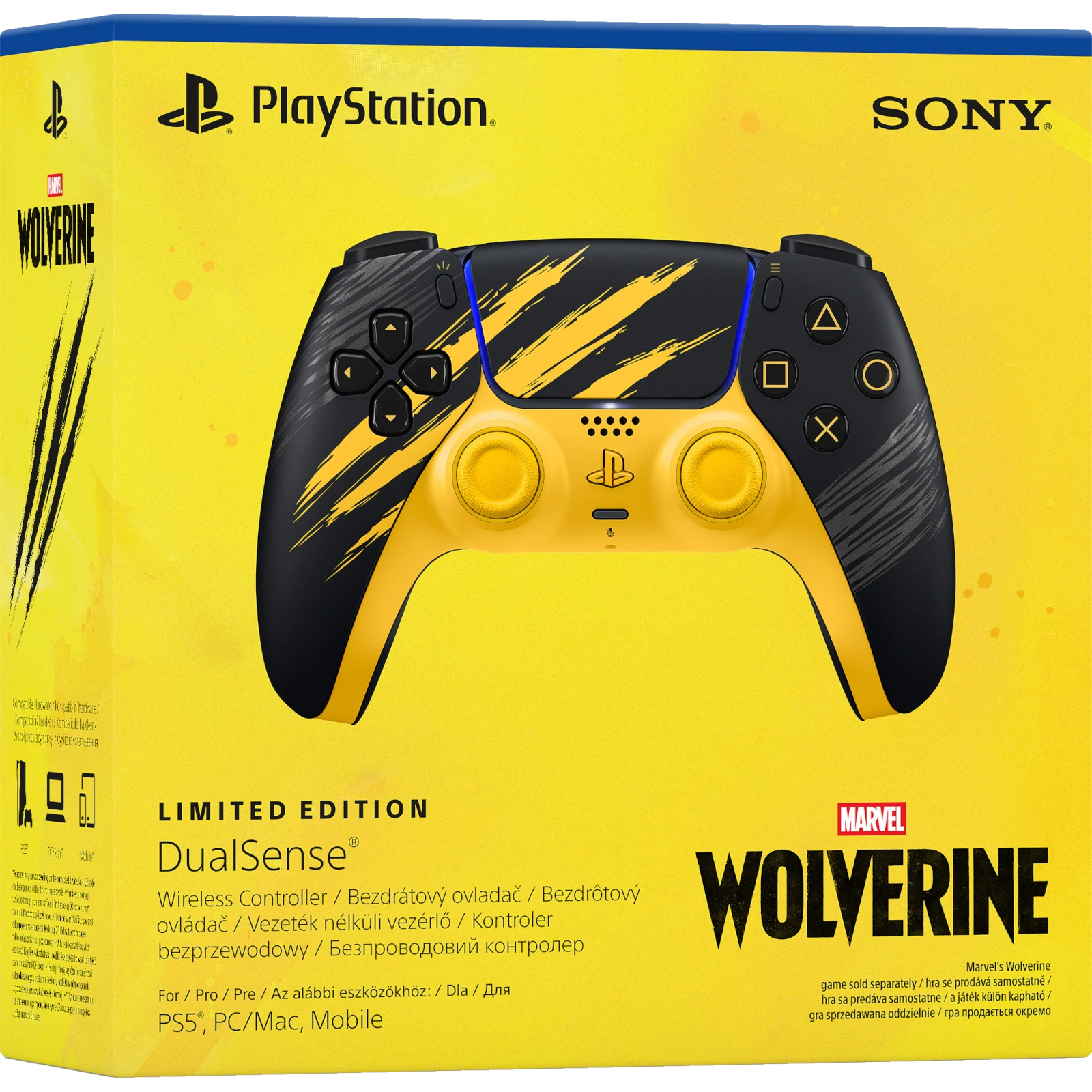 PS5 Dualsense Wireless Controller Marvel’s Wolverine Battle Yellow Limited Edition