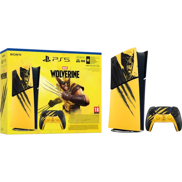 PlayStation 5 Digital Edition E chassis Marvel’s Wolverine Battle Yellow Limited Edition VCH