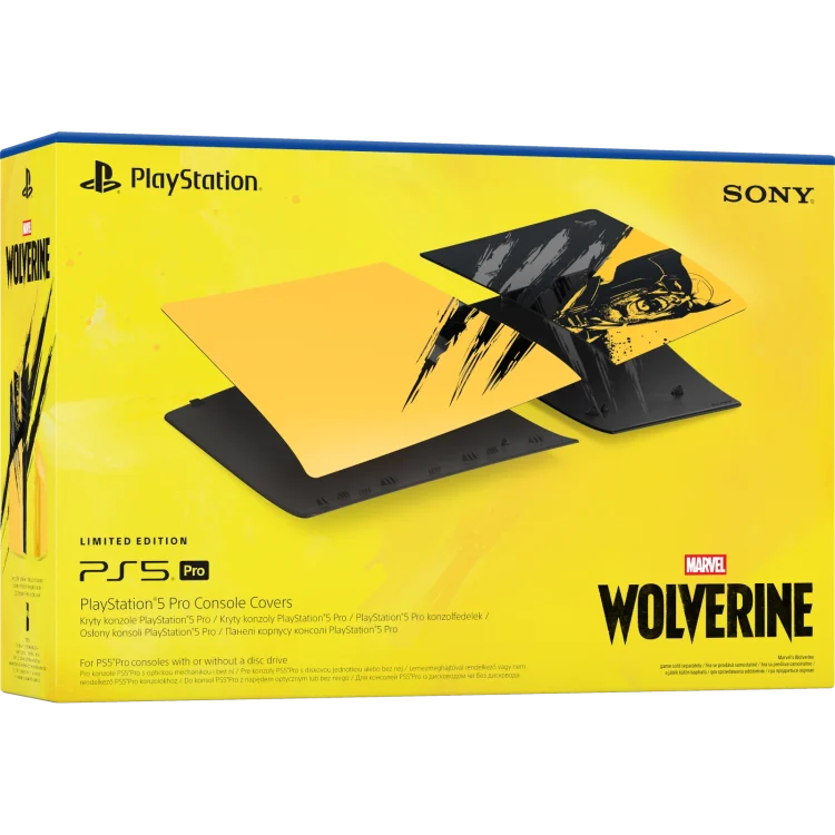 Poklopac za PlayStation 5 Pro konzolu Marvel’s Wolverine Battle Yellow Limited Edition