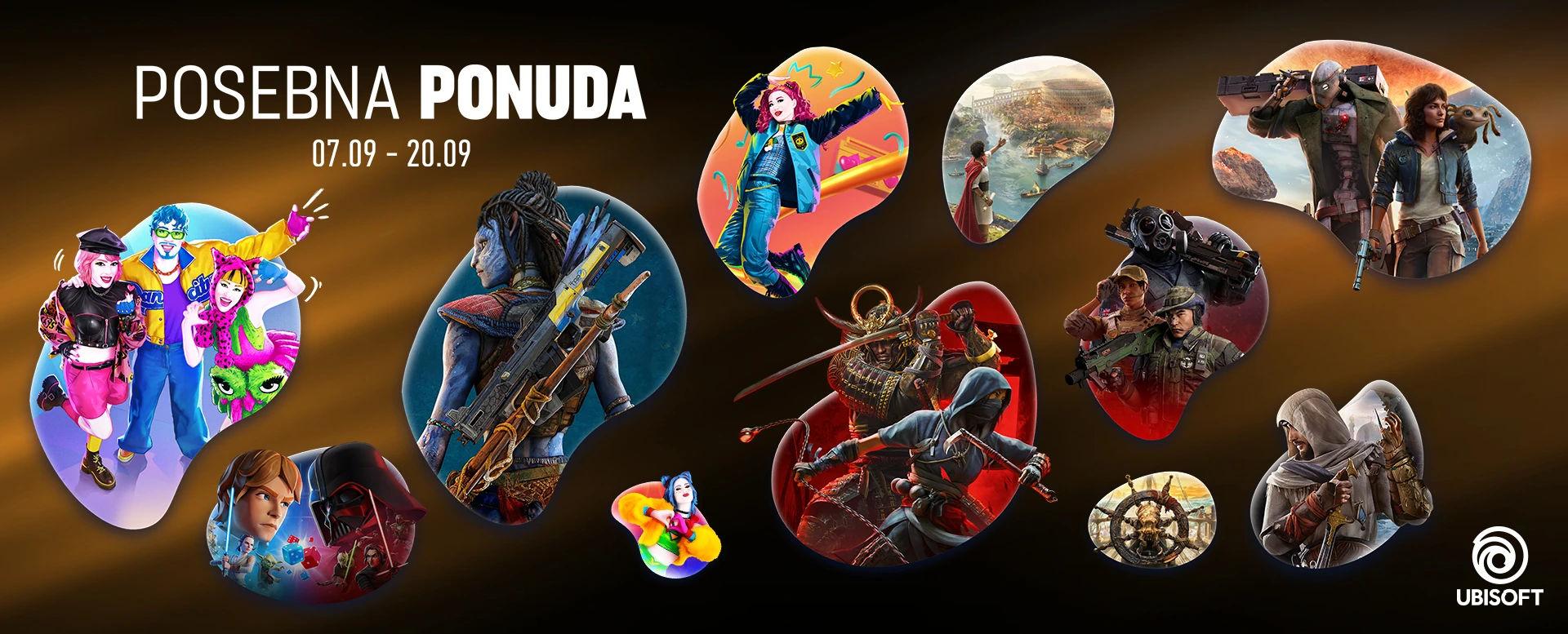 Iskoristi posebnu ponudu <b>Ubisoft</b> hit naslova po sniženoj cijeni, akcija traje do 20.09.2026. ili do isteka zaliha.
